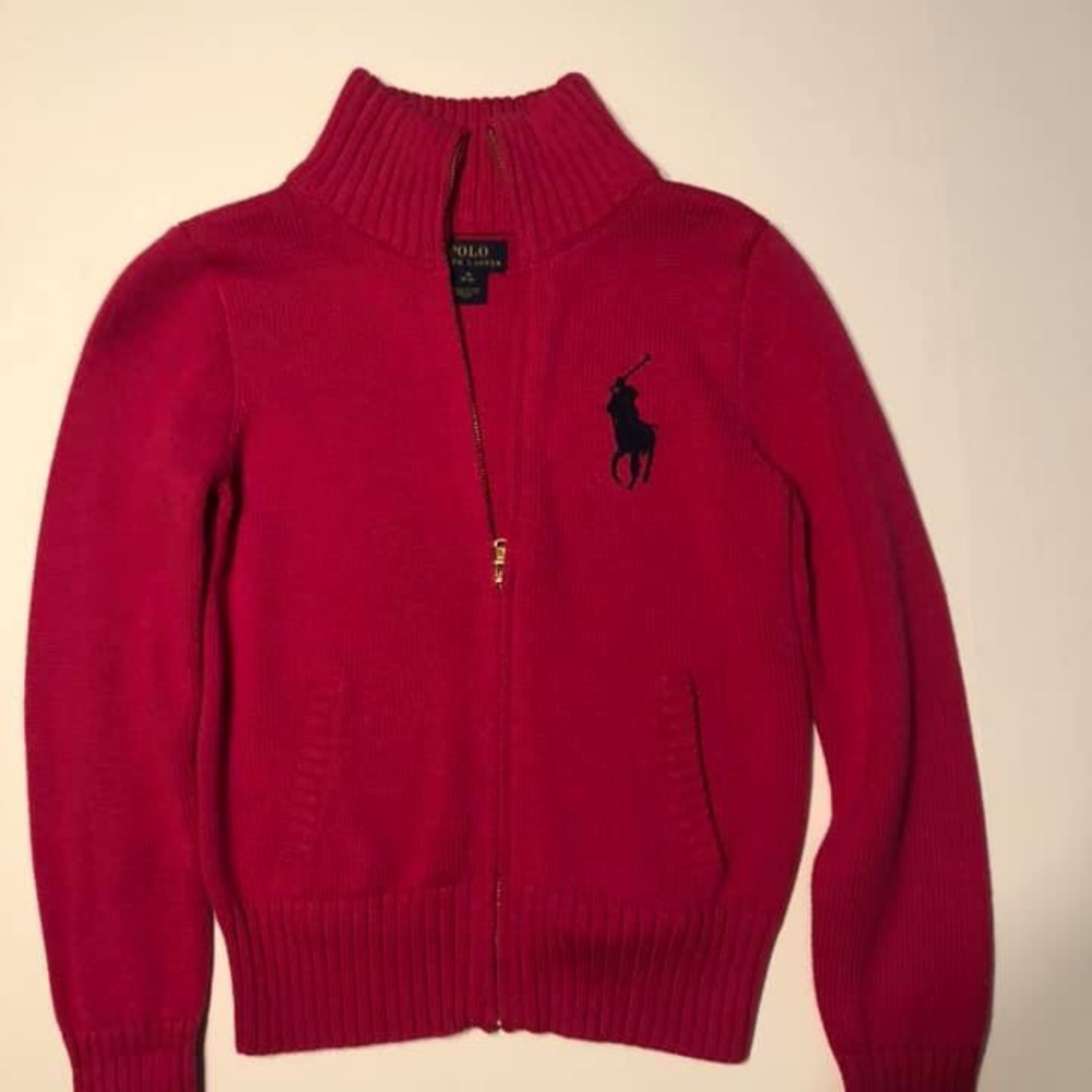Hot Pink Polo Sweater